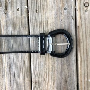 Clear Plastic Belt With Black Border